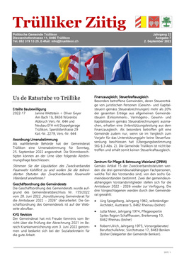 2022_7 Trülliker Ziitig 2022/7