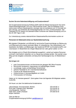 GWK Stelleninserat Stelleninserat