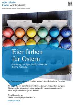 Eier färben 2025 Flyer Eier färben für Ostern