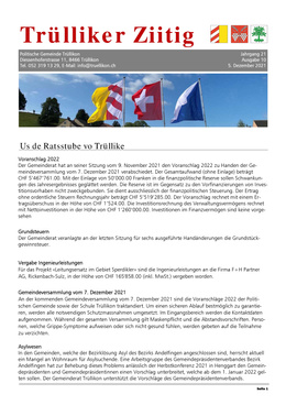 2021-10 Trülliker Ziitig 2021/10