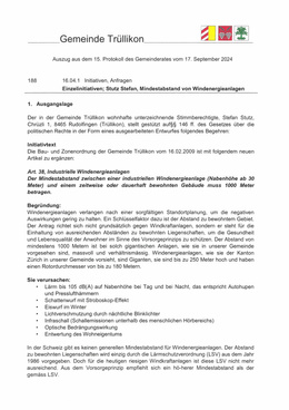 Einzelinitiative_Mindestabstand_Windräder_Gültigkeitserklärung Einzelinitiative Mindestabstand Windräder; Gültigkeitserklärung