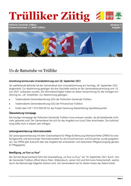 2021-7 Trülliker Ziitig 2021/7
