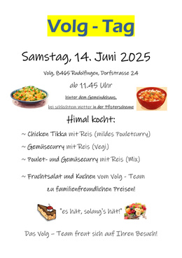 Volg Rudolfingen Thai-Curry Volg-Tag Flyer